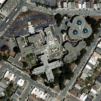 Satellite map of Jewish Home location