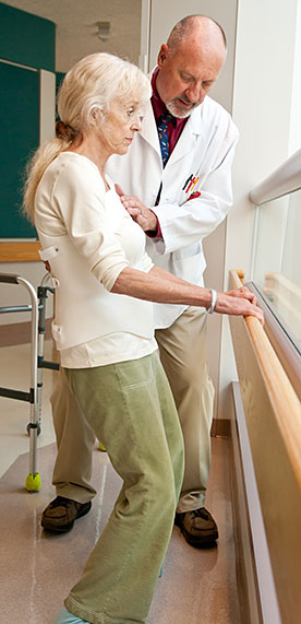 Rehab consultation between patient and staff