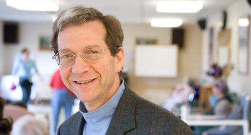 Dr. Jay Luxenberg on one of the units at the Jewish Home